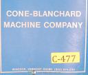 Cone-Cone Blanchard-Blanchard-Cone Blanchard No. 16, Grinder, Operations and Parts List Manual Year (1956)-#16-No. 16-06